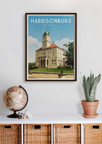 Harrisonburg, Virginia - Vintage Travel Poster