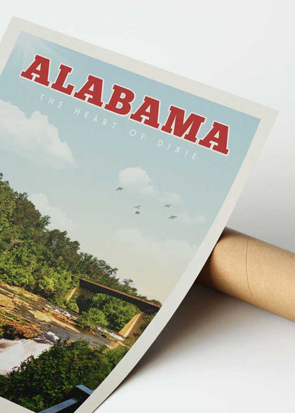 Alabama - Vintage Travel Print