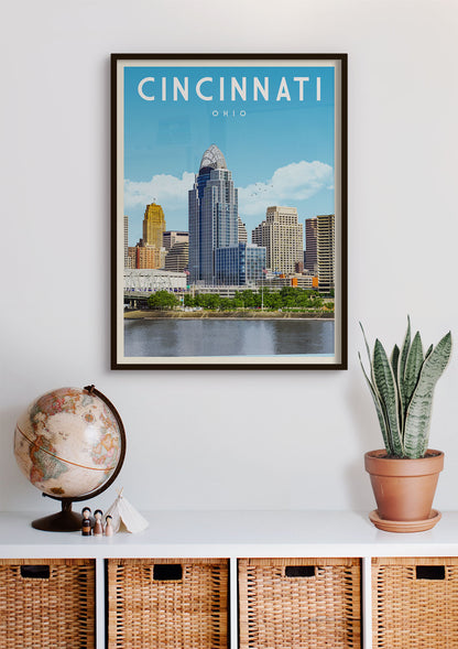 Cincinnati, Ohio - Vintage Travel Print - Vintaprints
