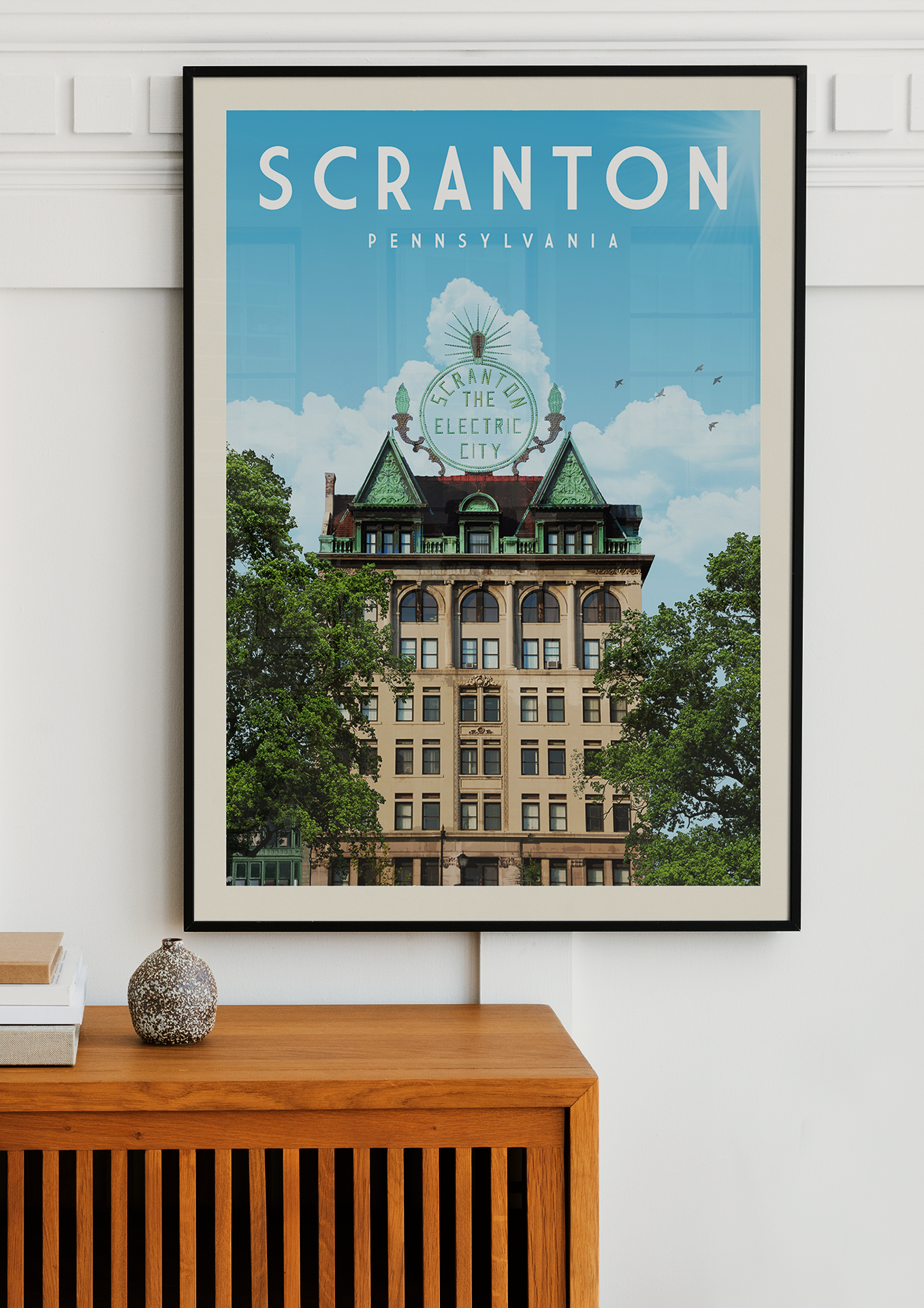 Scranton, Pennsylvania - Vintage Travel Print