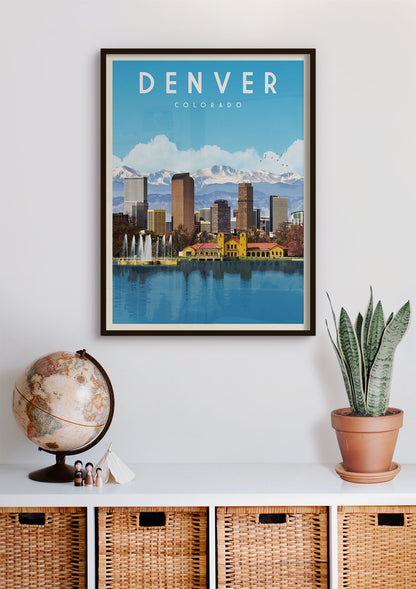 Denver, Colorado - Vintage Travel Print - Vintaprints