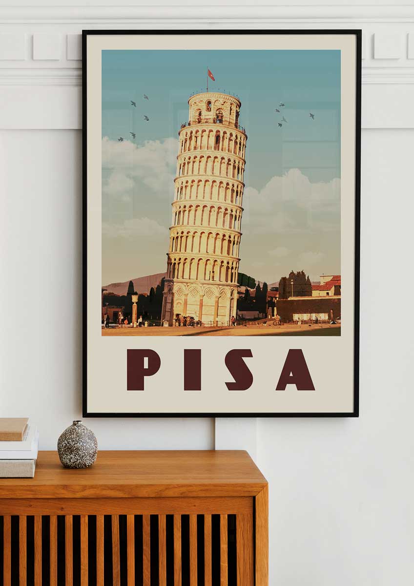 Pisa, Italy - Vintage Travel Poster
