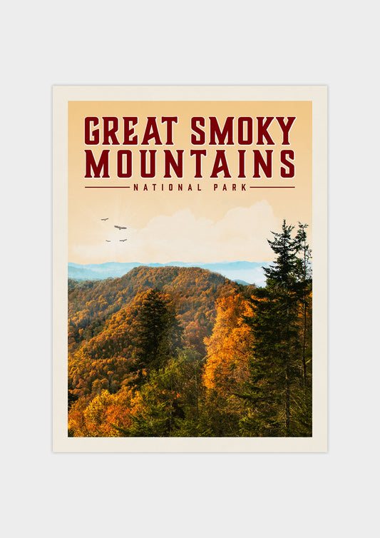 Great Smoky Mountains Vintage National Park Poster | Vintaprints