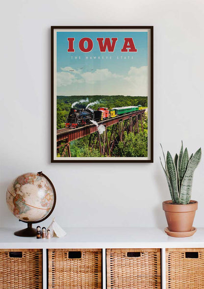 Iowa - Vintage Travel Poster