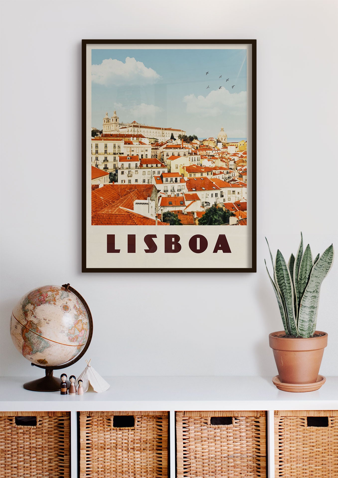 Lisboa, Portugal - Vintage Travel Poster