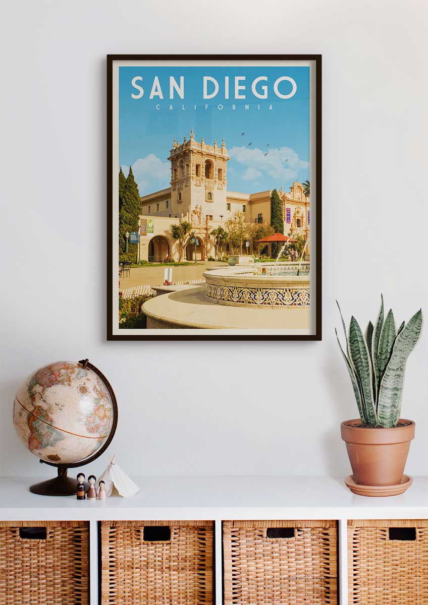 San Diego, California - Vintage Travel Poster