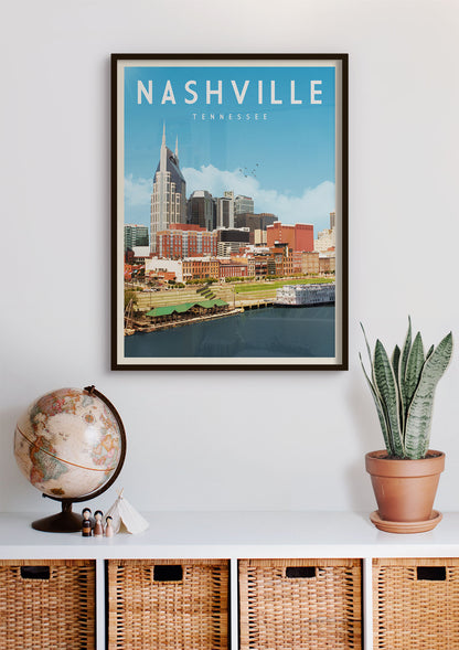 Nashville, Tennessee - Vintage Travel Print - Vintaprints