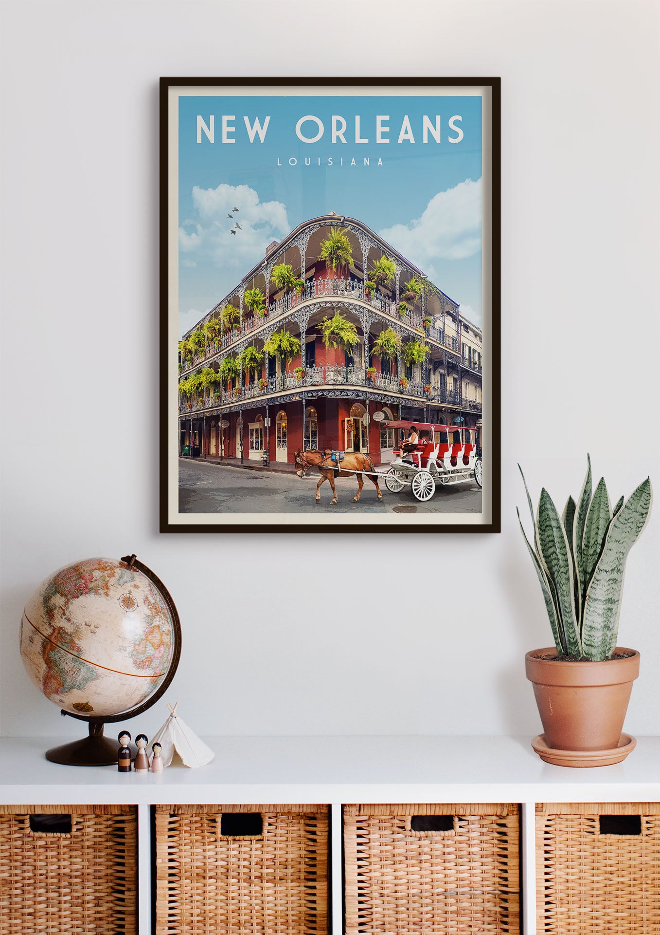 Cheapest New Orleans Poster Bourbon Street by Alecse | XL Collector Edition 20ex | New Orleans Travel Poster | US Gallery Wall Print Louisiana