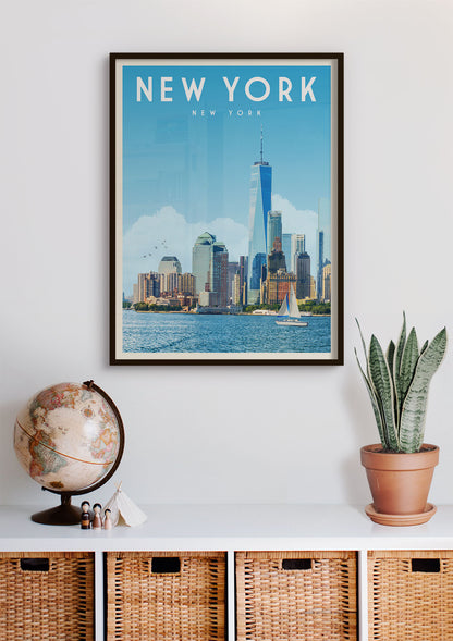 New York, New York - Vintage Travel Print - Vintaprints