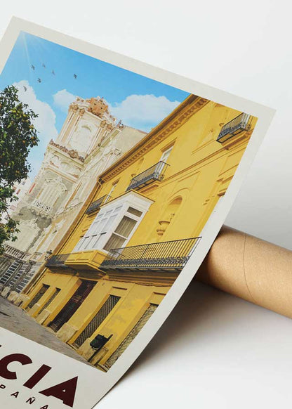 Valencia, Spain - Vintage Travel Print