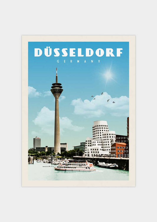 Dusseldorf, Germany - Vintage Travel Print - Vintaprints