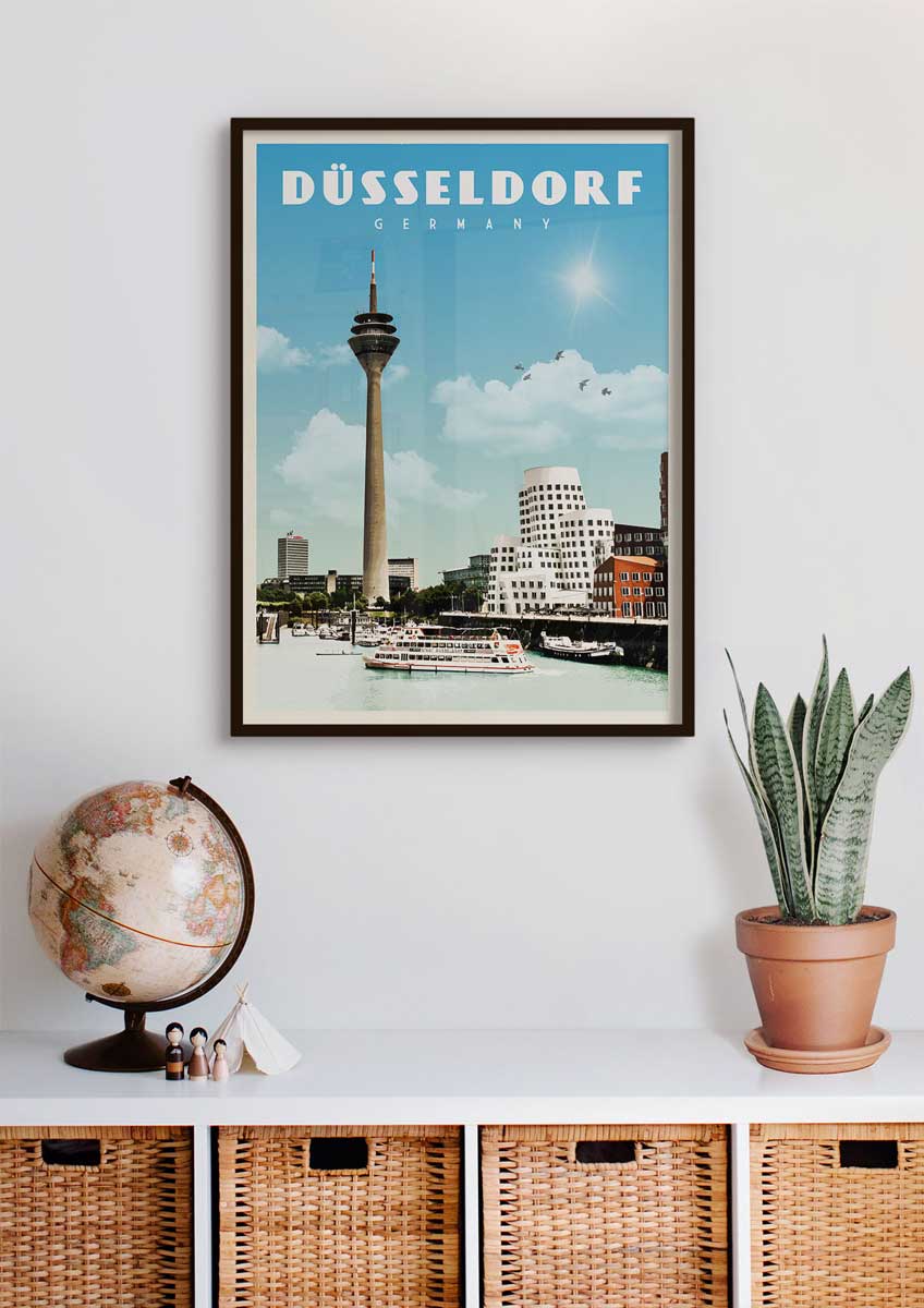 Dusseldorf, Germany - Vintage Travel Print - Vintaprints