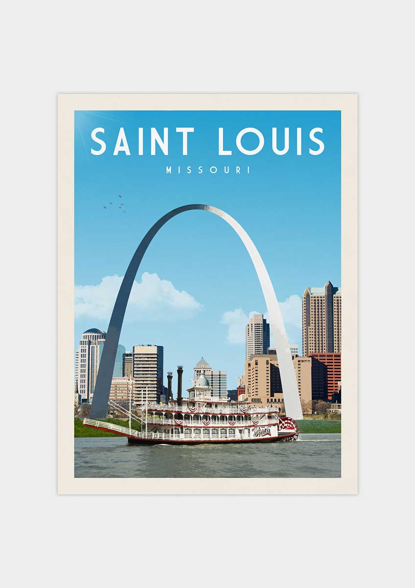 St. Louis, Missouri Vintage Wall Art Travel Poster | Vintaprints