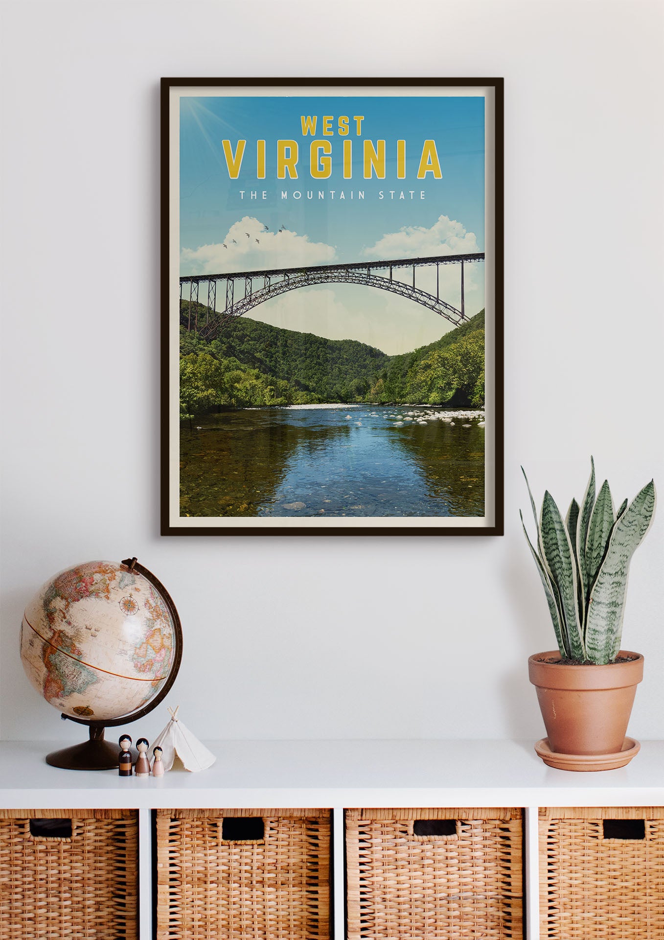 West Virginia - Vintage Travel Print