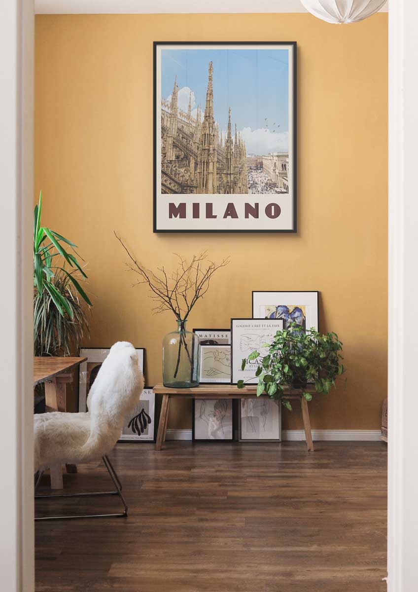 Milan, Italy - Vintage Travel Poster