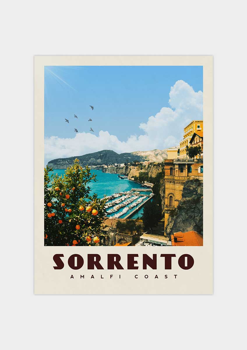 Sorrento, Italy - Vintage Travel Print