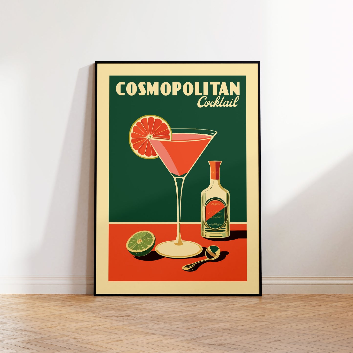 Cosmopolitan - Vintage Cocktail Bar Art