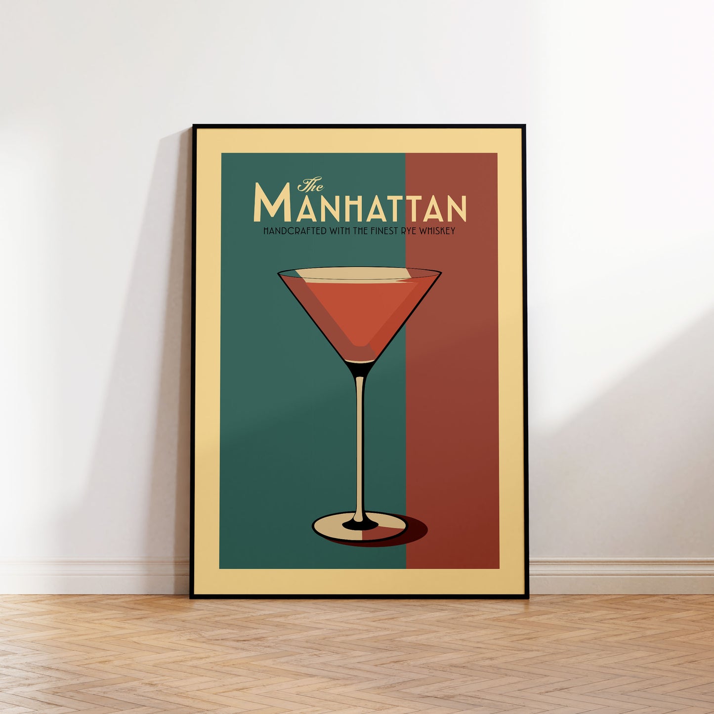 Manhattan - Vintage Cocktail Bar Art