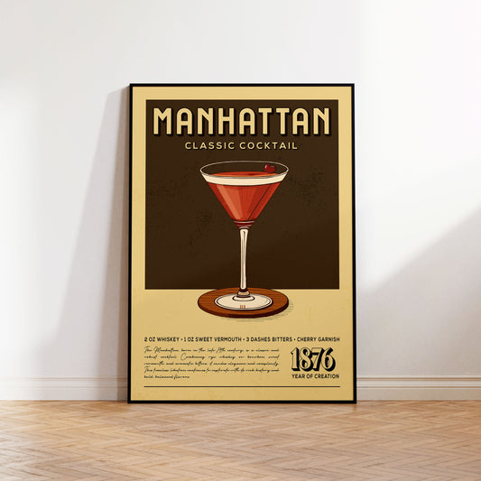 Manhattan - Classic Cocktail Bar Art