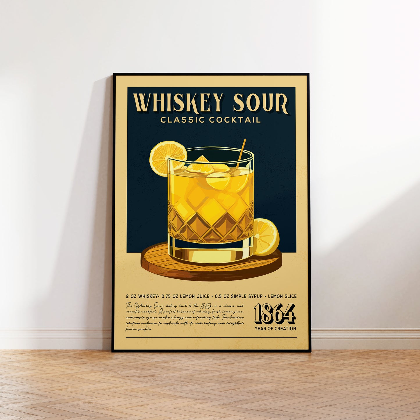 Whiskey Sour - Classic Cocktail Poster