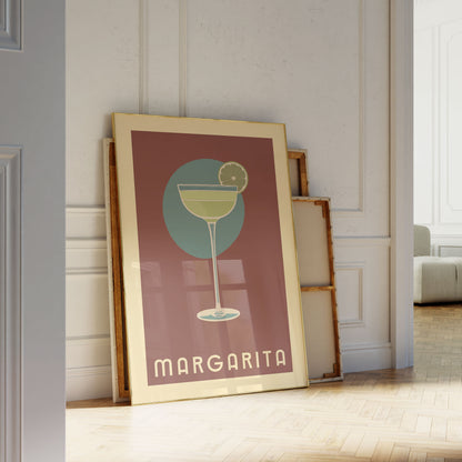 Margarita - Vintage Cocktail Bar Art