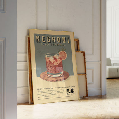Negroni - Classic Cocktail Poster