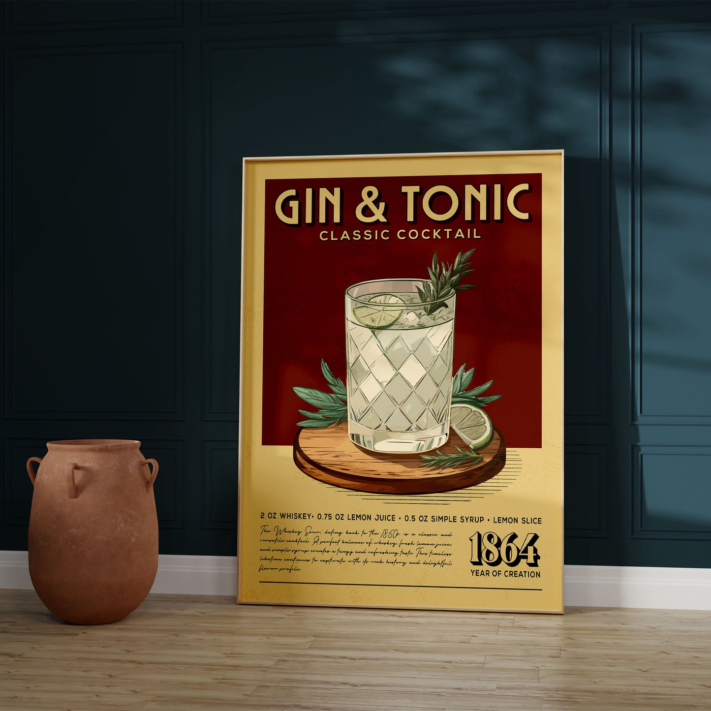 Gin and Tonic - Classic Cocktail Poster