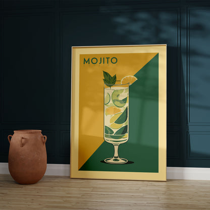 Mojito - Vintage Cocktail Bar Art