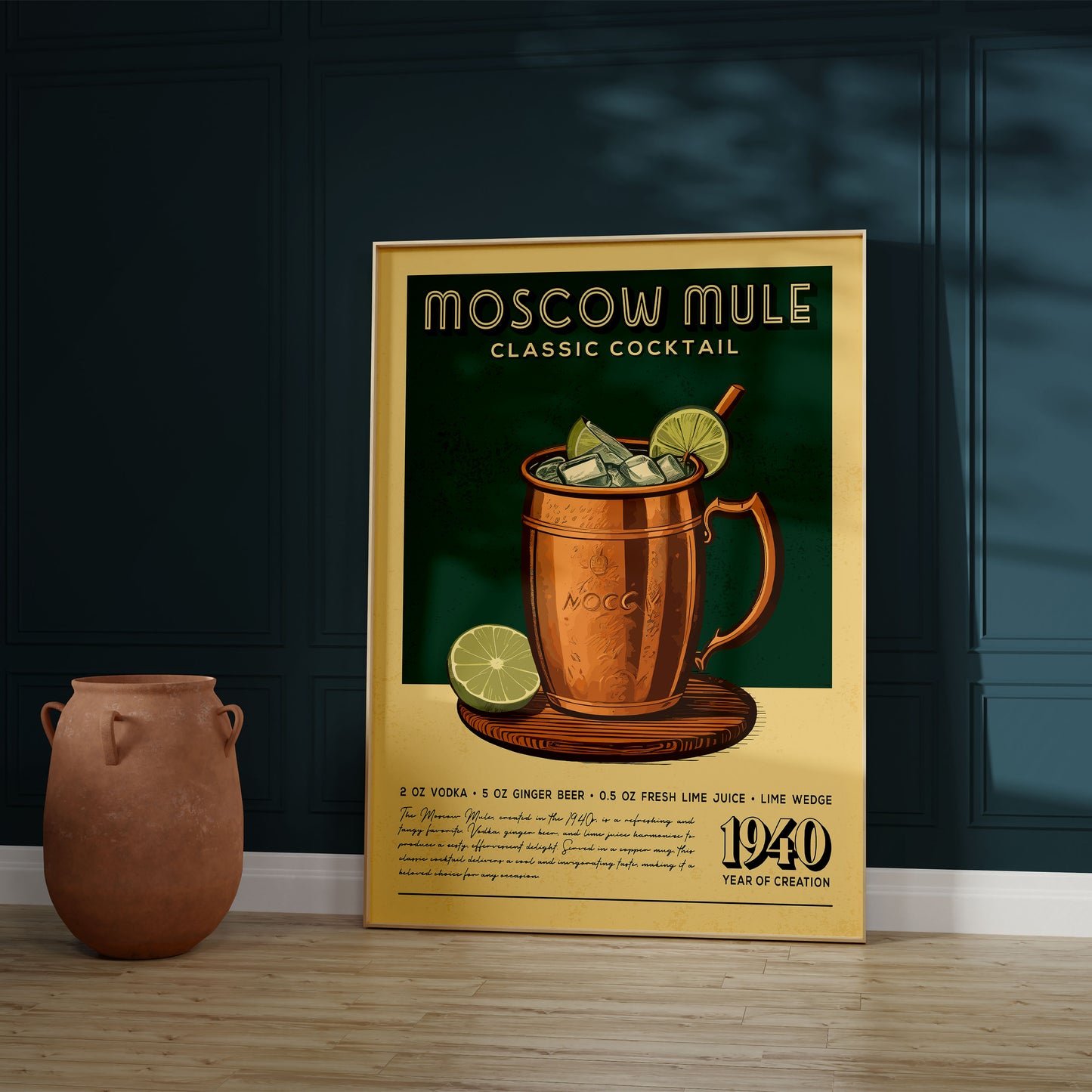 Moscow Mule - Classic Cocktail Bar Art
