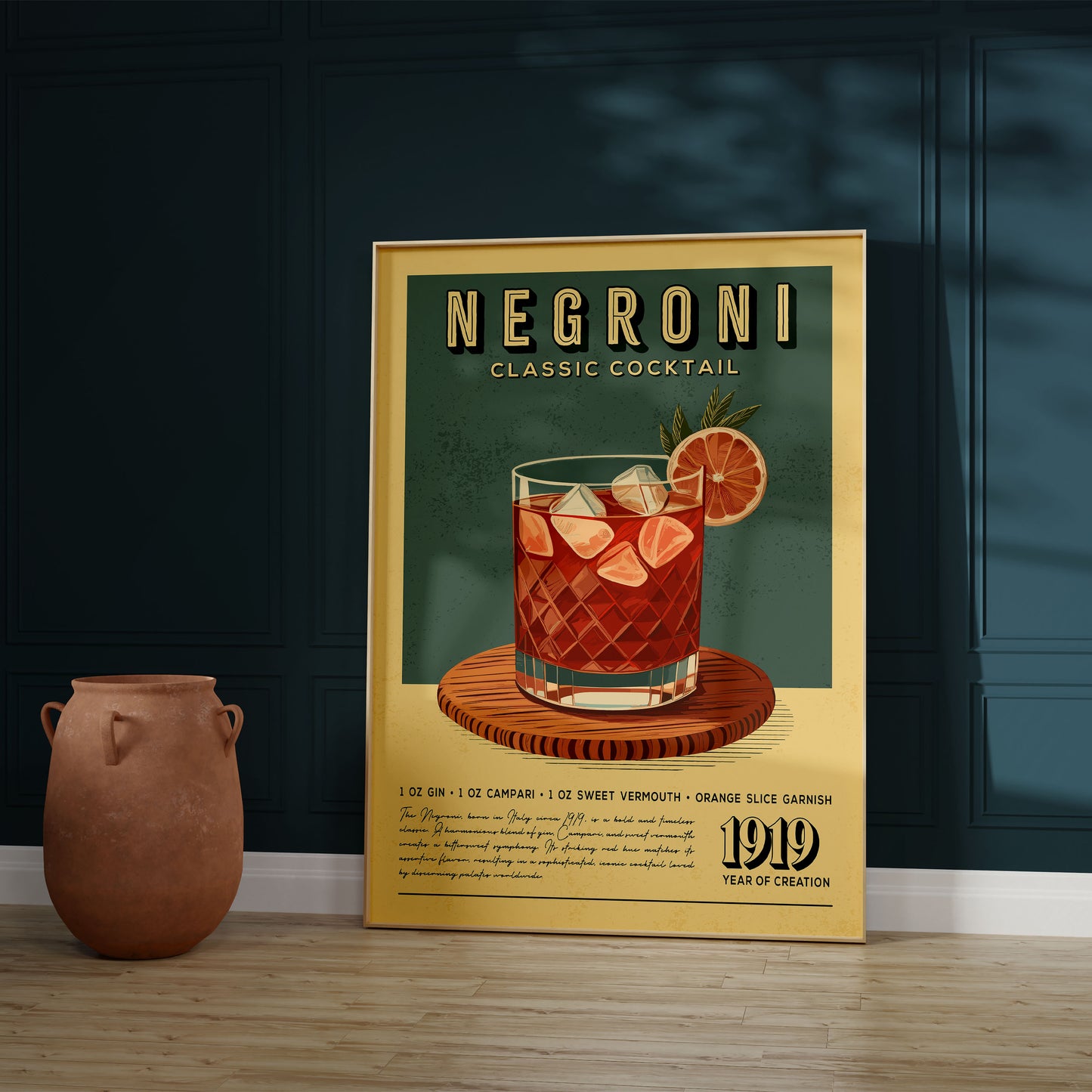 Negroni - Classic Cocktail Bar Art