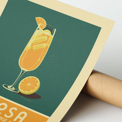 Mimosa - Vintage Cocktail Poster