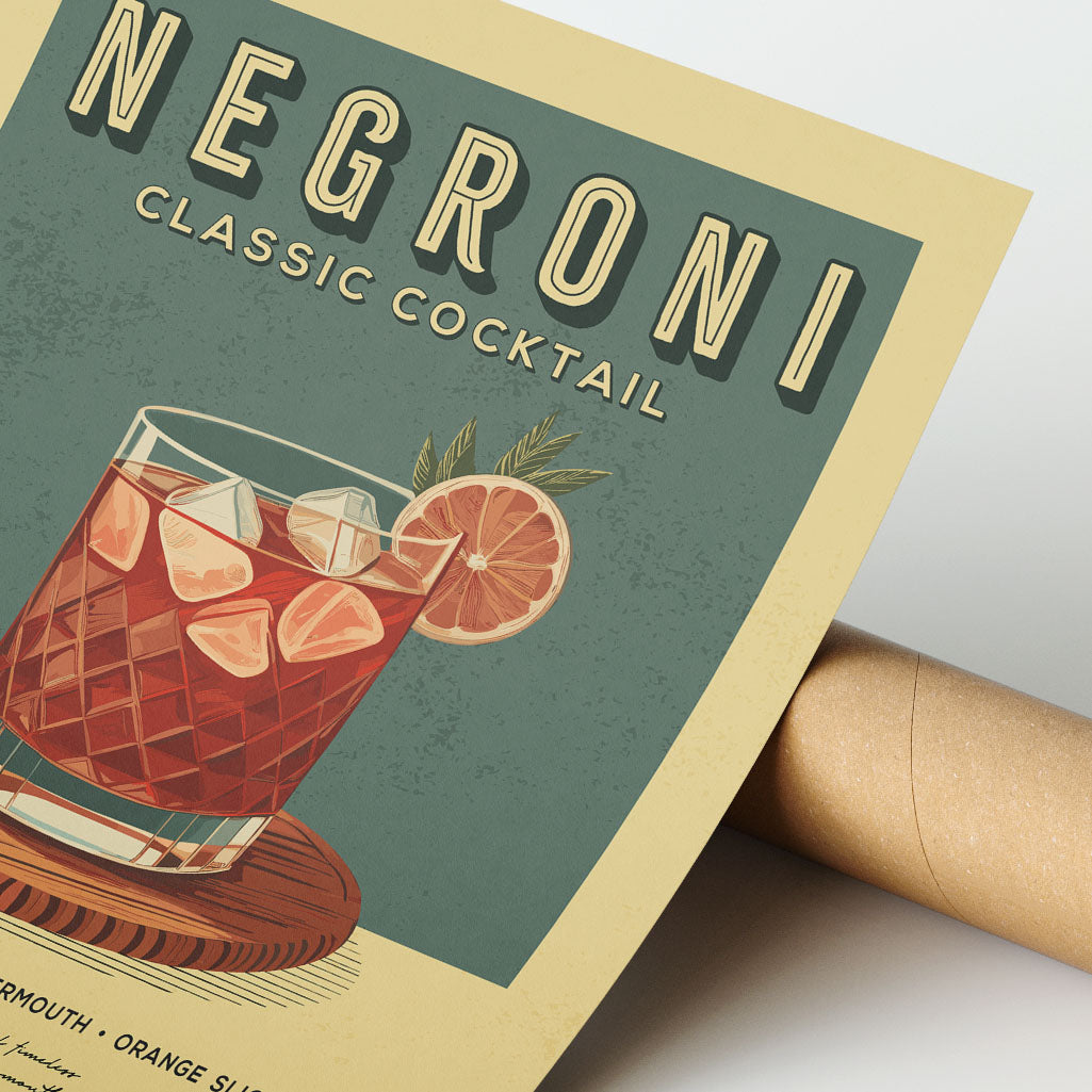 Negroni - Classic Cocktail Bar Art