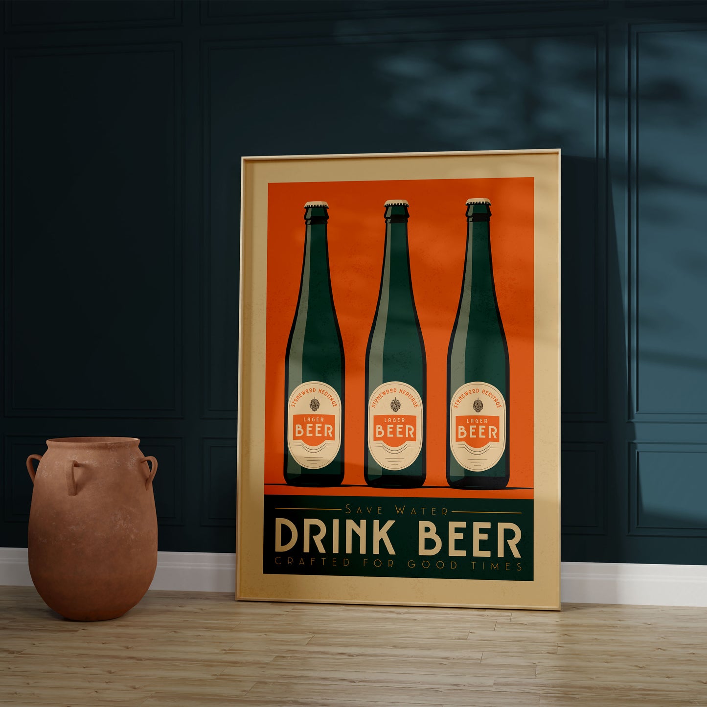 Beer - Vintage Cocktail Poster