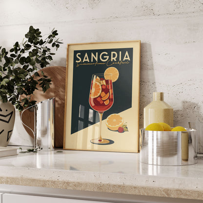 Sangria - Vintage Cocktail Bar Art