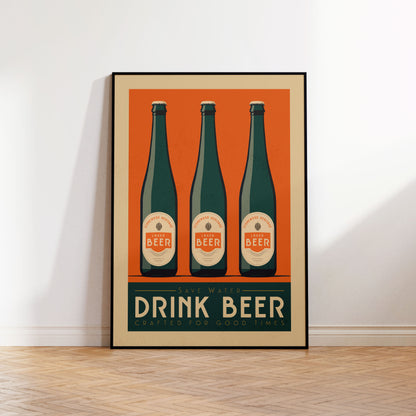 Beer - Vintage Cocktail Poster