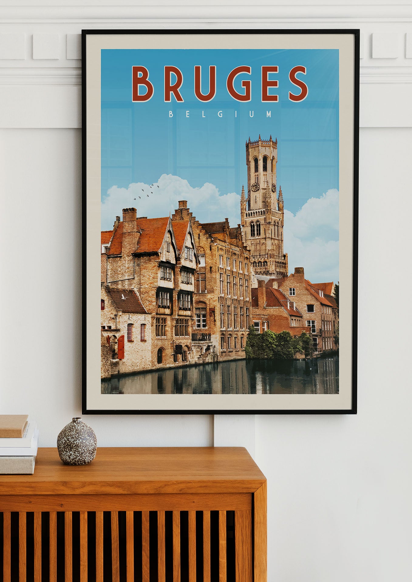 Bruges, Belgium - Vintage Travel Print - Vintaprints