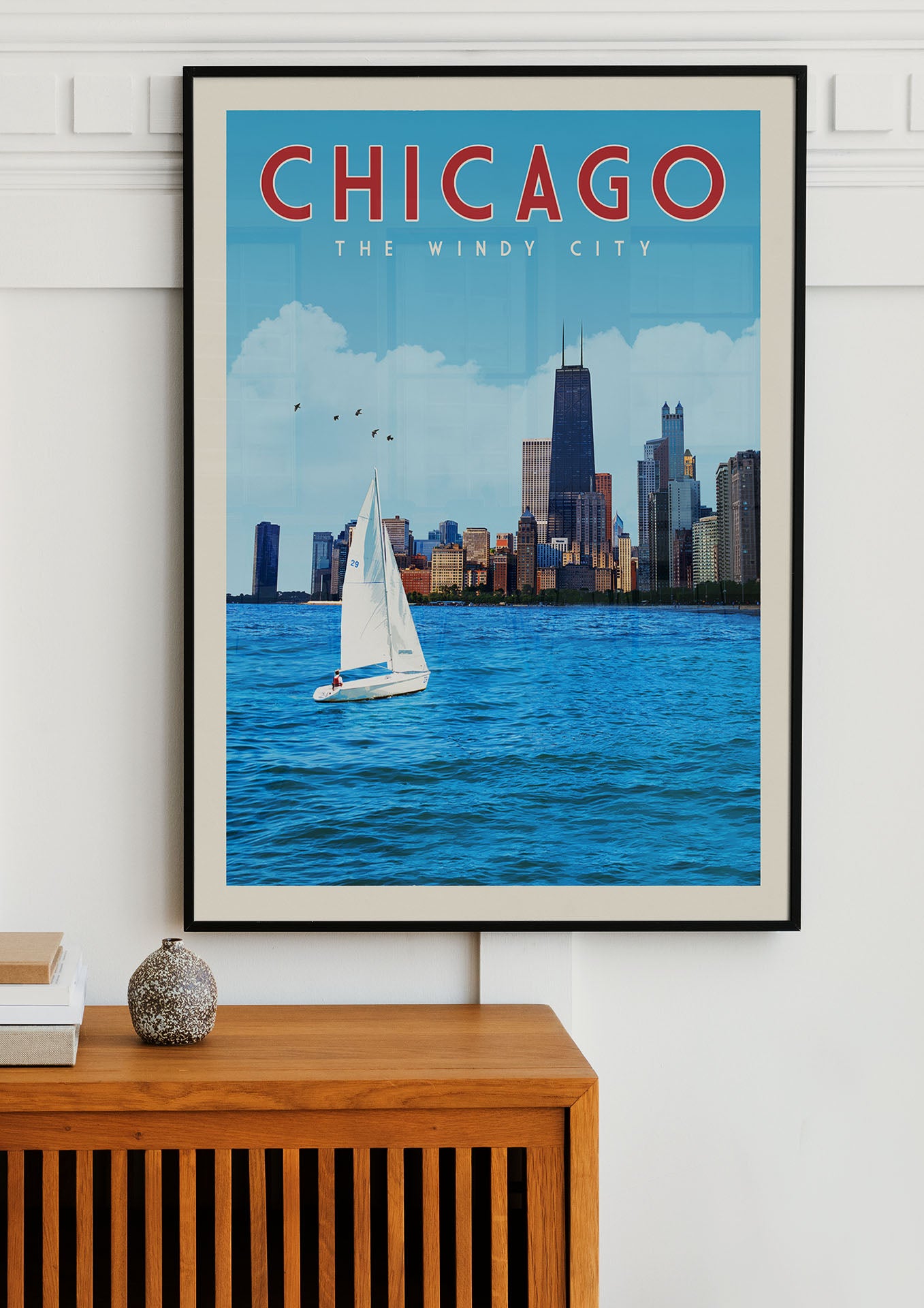 Chicago, Illinois - Vintage Travel Print - Vintaprints