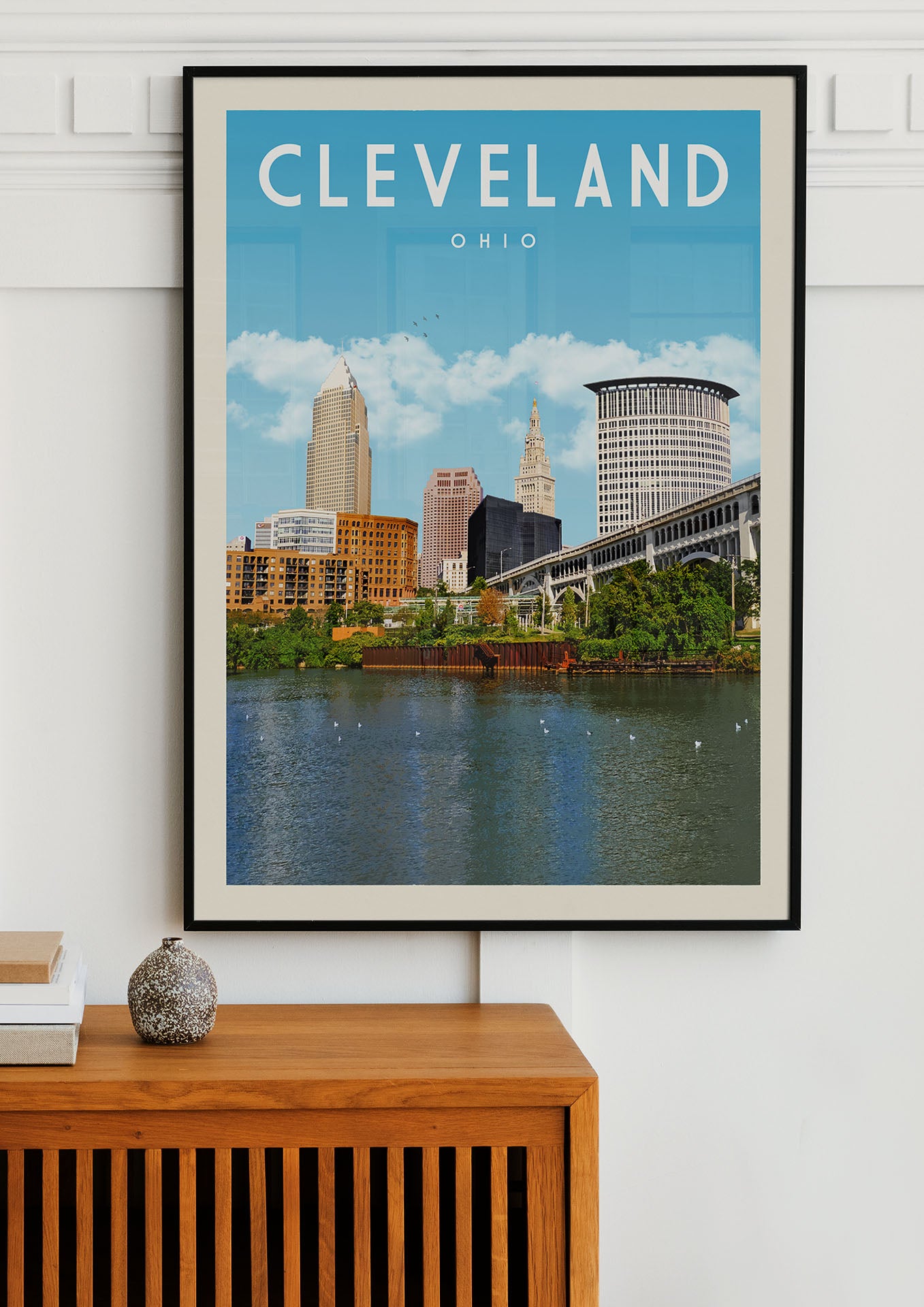 Cleveland, Ohio - Vintage Travel Print - Vintaprints