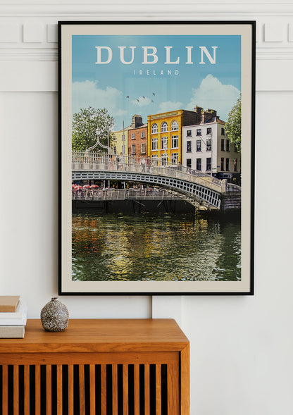 Dublin, Ireland - Vintage Travel Print - Vintaprints