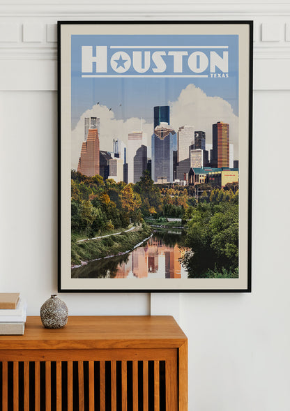 Houston, Texas - Vintage Travel Print - Vintaprints