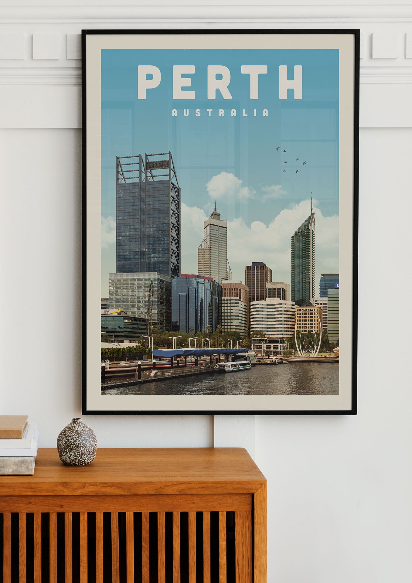 Perth, Australia - Vintage Travel Print - Vintaprints
