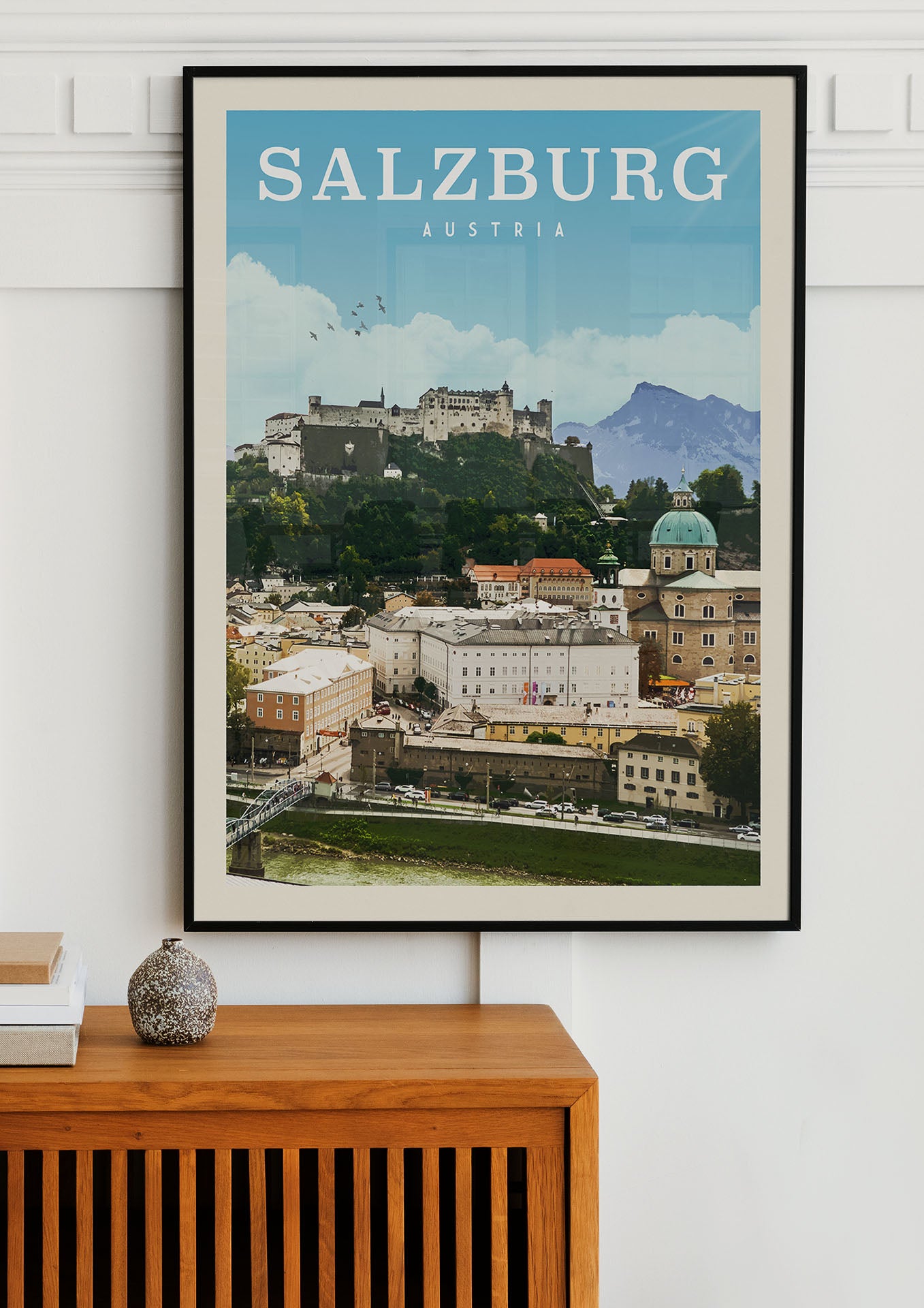 Salzburg, Austria - Vintage Travel Poster