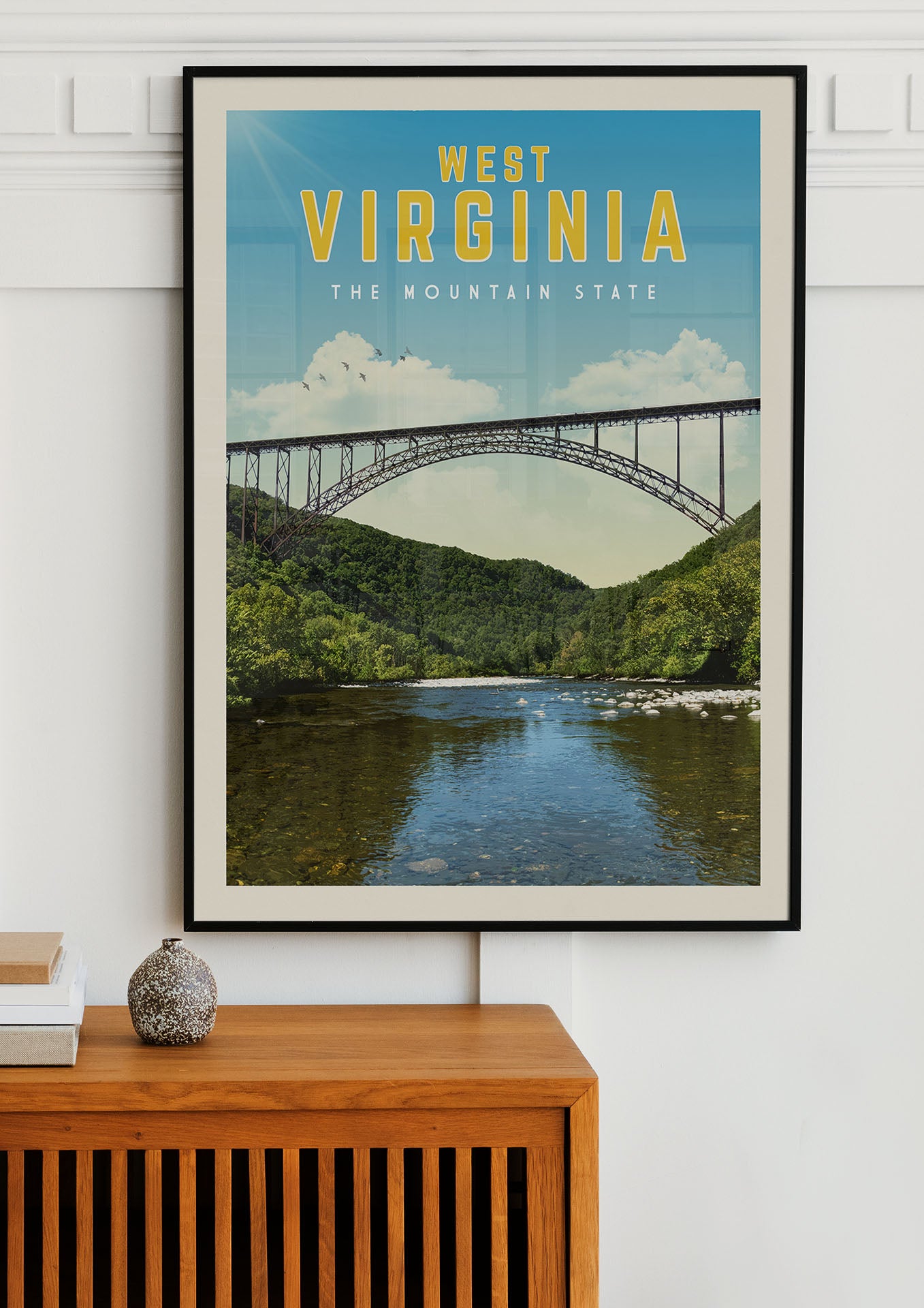 West Virginia - Vintage Travel Print