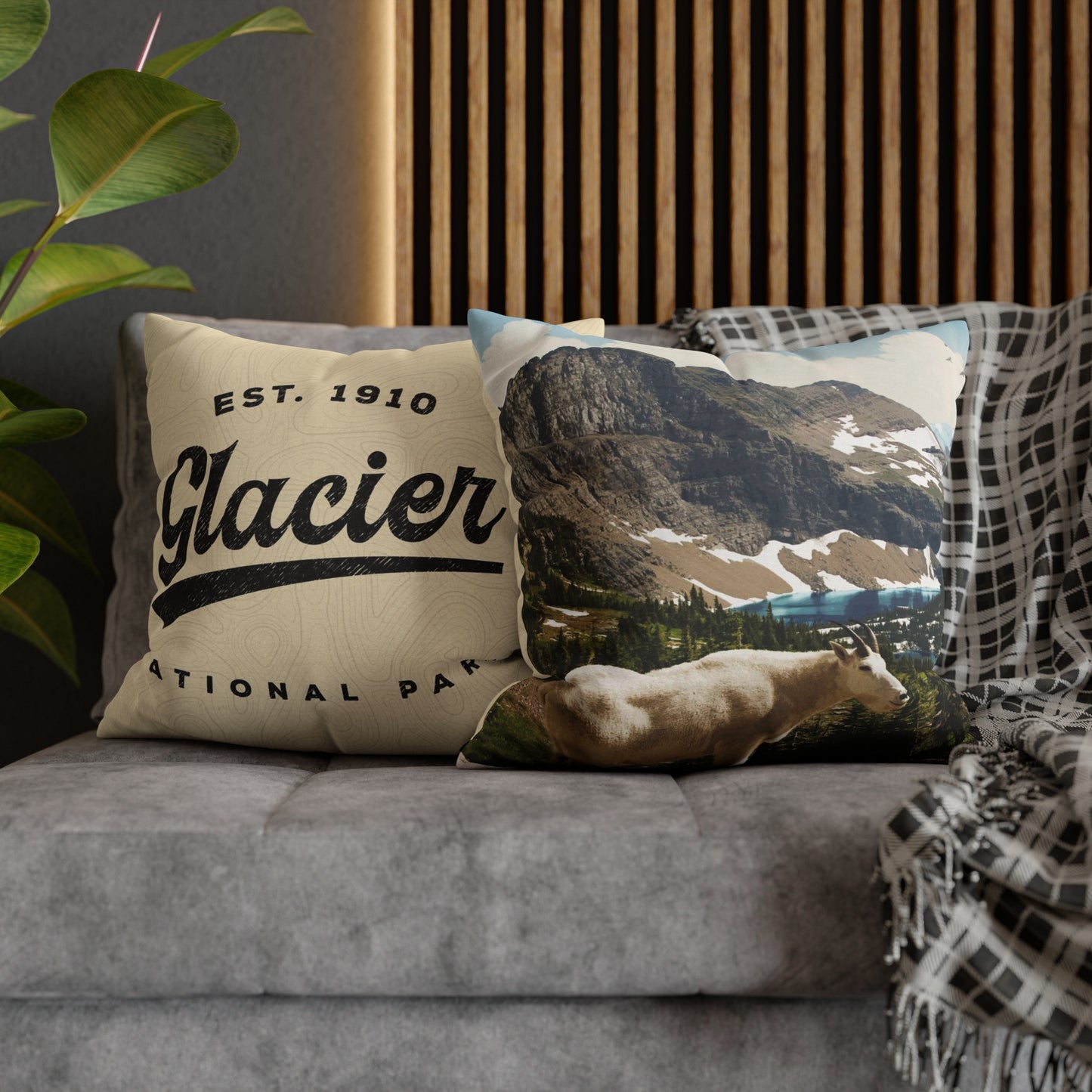 Glacier National Park Throw Pillow