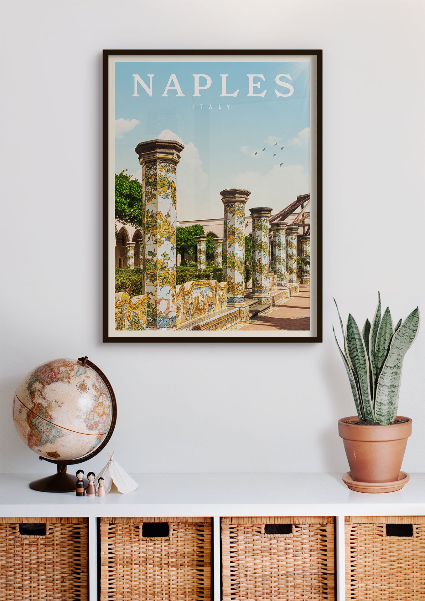 Naples, Italy - Vintage Travel Poster