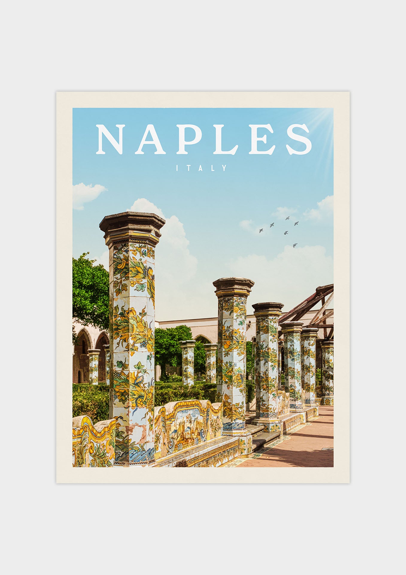 Naples, Italy - Vintage Travel Poster