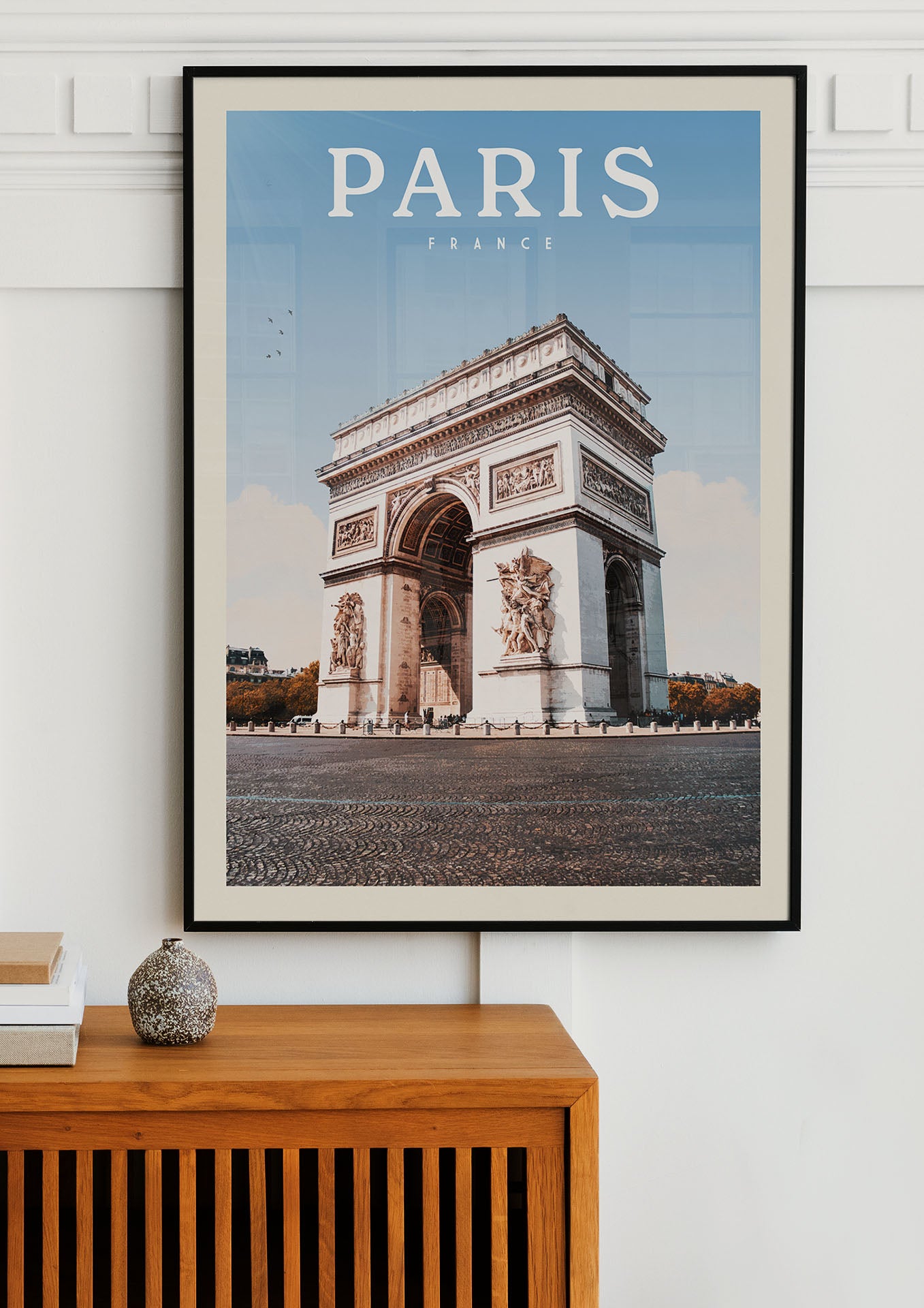 Arc de Triomphe Paris, France - Vintage Travel Poster