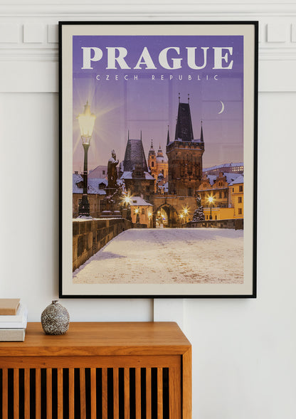 Prague, Czech - Vintage Travel Poster