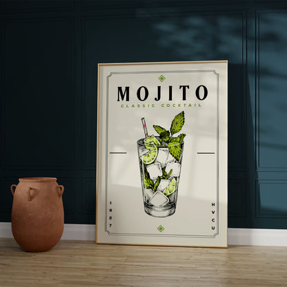 Mojito - Minimalist Cocktail Poster