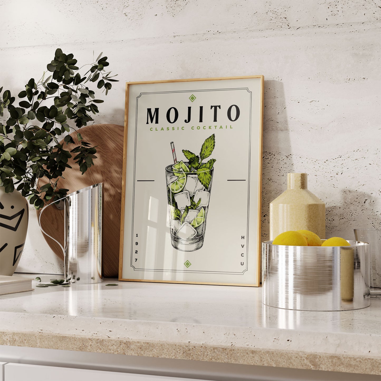 Mojito - Minimalist Cocktail Poster